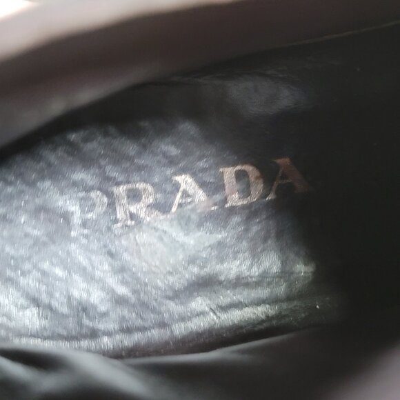 PRADA Ankle Boots Mens Size 7 US Brown Suede Buckle Square Toe Made In Italy - Picture 5 of 14